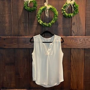 Lola and Sophie off white sleeveless top size medium